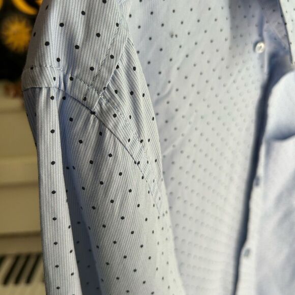Host Pick Ben Sherman Sky Blue Dotted Button Down Shir XXL - Picture 7 of 13